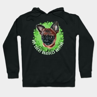 One Lucky Brussels Griffon Funny St. Patrick Dog Hoodie